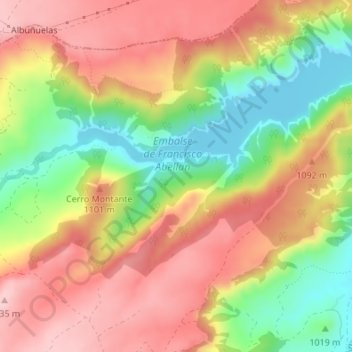Topografische kaart Fardes, hoogte, reliëf