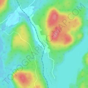 Topografische kaart Van Bruyssel, hoogte, reliëf