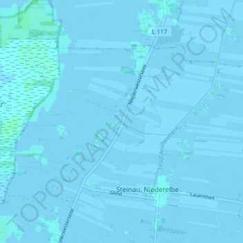 Topografische kaart Norderwesterseite, hoogte, reliëf
