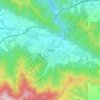 Topografische kaart Правец, hoogte, reliëf