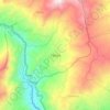 Topografische kaart Tibirita, hoogte, reliëf