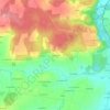 Topografische kaart Queneleu, hoogte, reliëf
