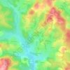 Topografische kaart Les Chaux, hoogte, reliëf