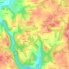 Topografische kaart Mezomeur, hoogte, reliëf