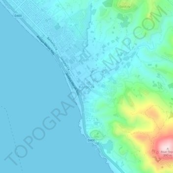 Topografische kaart Kargıcak, hoogte, reliëf
