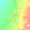 Topografische kaart በቆጂ / Bekoji, hoogte, reliëf
