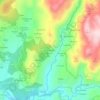 Topografische kaart O Trebello, hoogte, reliëf
