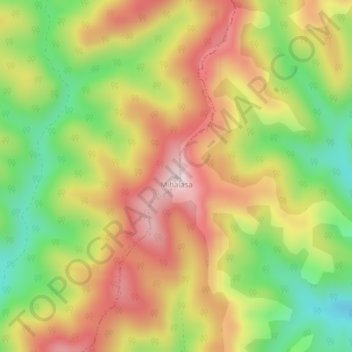 Topografische kaart Mihaiasa, hoogte, reliëf