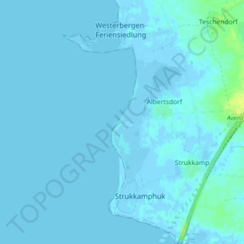Topografische kaart Gold, hoogte, reliëf