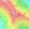 Topografische kaart Cima del Calvo centrale, hoogte, reliëf