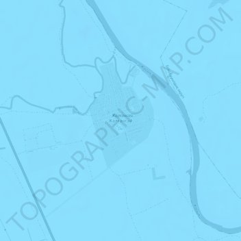 Topografische kaart Жалгансай, hoogte, reliëf