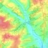 Topografische kaart La Vigerie, hoogte, reliëf