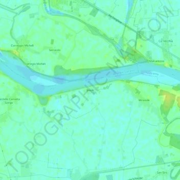 Topografische kaart Brede, hoogte, reliëf