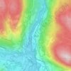 Topografische kaart Fåberg, hoogte, reliëf