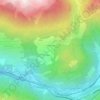 Topografische kaart La Combe, hoogte, reliëf