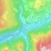 Topografische kaart Molina di Fiemme, hoogte, reliëf