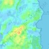 Topografische kaart Østby, hoogte, reliëf