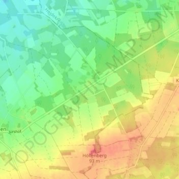 Topografische kaart Drögenbostel, hoogte, reliëf