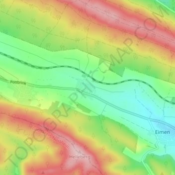 Topografische kaart Mainzholzen, hoogte, reliëf