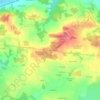 Topografische kaart Les Quatre Routes, hoogte, reliëf