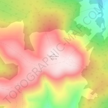 Topografische kaart Moylussa, hoogte, reliëf