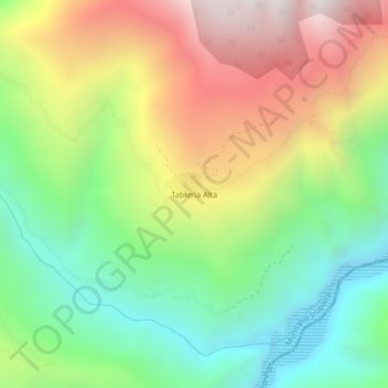 Topografische kaart Tableria Alta, hoogte, reliëf