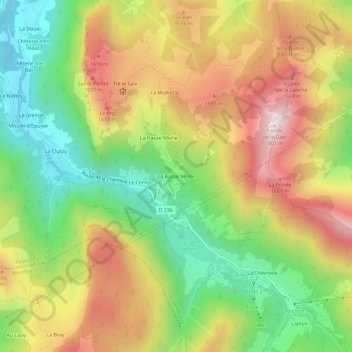 Topografische kaart La Basse Meille, hoogte, reliëf