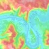 Topografische kaart L'Alcade, hoogte, reliëf