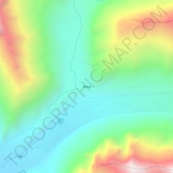 Topografische kaart Lhonak, hoogte, reliëf