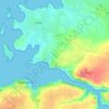 Topografische kaart Kernevez Perroz, hoogte, reliëf