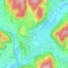 Topografische kaart La Pagère, hoogte, reliëf