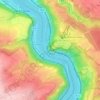 Topografische kaart Loreley, hoogte, reliëf