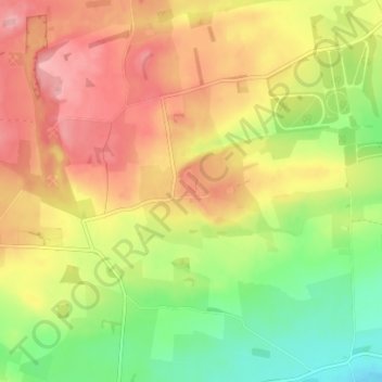 Topografische kaart Ingoe, hoogte, reliëf
