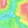 Topografische kaart Onnex, hoogte, reliëf