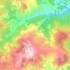 Topografische kaart Çovdar, hoogte, reliëf