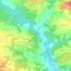 Topografische kaart Vinet, hoogte, reliëf