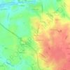 Topografische kaart La Chauvière, hoogte, reliëf