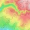 Topografische kaart Lous Escandes, hoogte, reliëf
