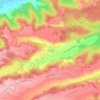 Topografische kaart Cauhapé, hoogte, reliëf