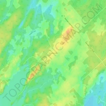 Topografische kaart Stanleyville, hoogte, reliëf
