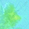 Topografische kaart L'Ourtet, hoogte, reliëf