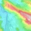 Topografische kaart Les Bignes, hoogte, reliëf