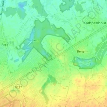 Topografische kaart Lelle, hoogte, reliëf