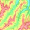 Topografische kaart Blanchefort, hoogte, reliëf