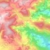 Topografische kaart Le Servet, hoogte, reliëf