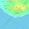 Topografische kaart Amreli, hoogte, reliëf