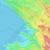 Topografische kaart Trieste, hoogte, reliëf