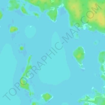 Topografische kaart Lac Andou, hoogte, reliëf