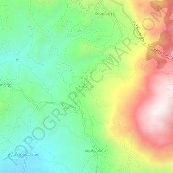 Topografische kaart Nithavris, hoogte, reliëf