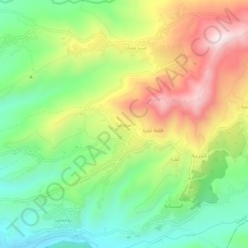 Topografische kaart Marmarita, hoogte, reliëf